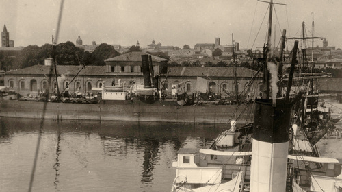 Anonimo, Banchine del porto di Ravenna, 1930(copyright Biblioteca Classense)